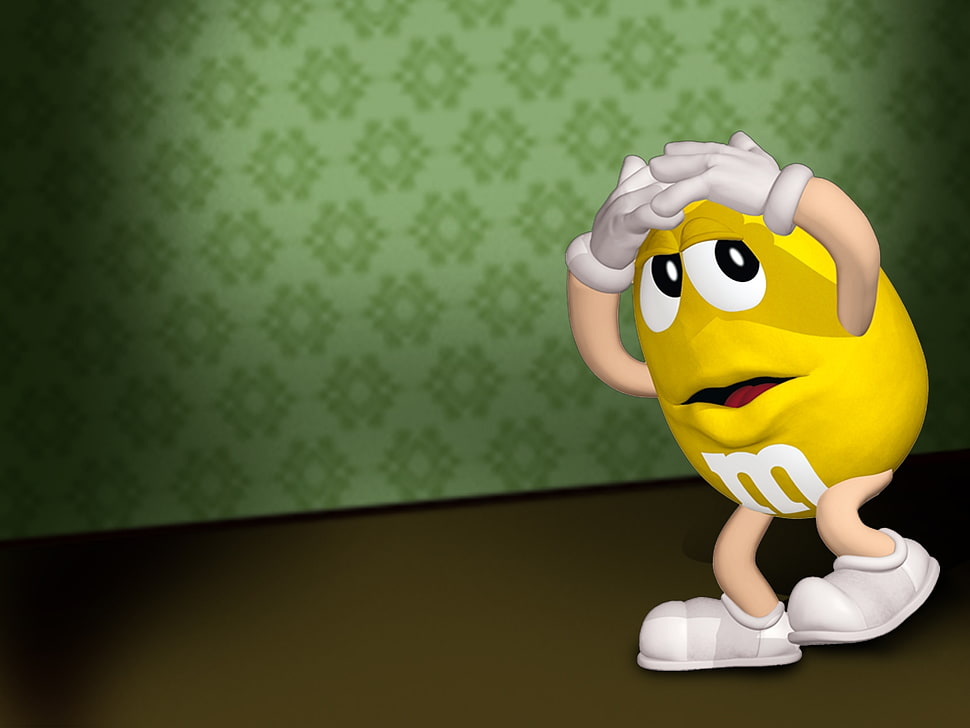 Yellow M&M figure HD wallpaper | Wallpaper Flare